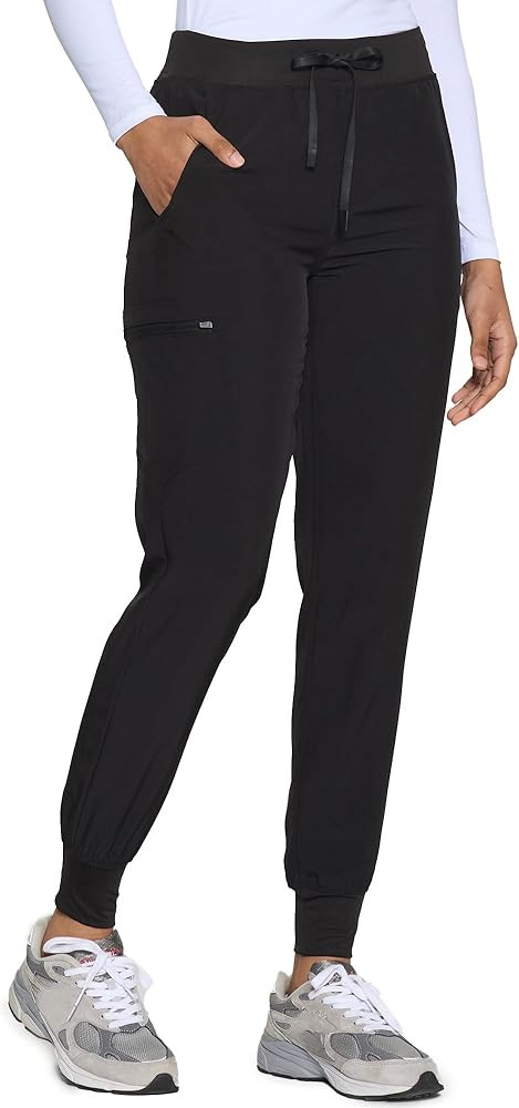 COZYFIT Womens Scrub Pants - Soft Stretch Yoga Style with 5 Pockets, Slim Fit Jogger Scrubs Pants... | Amazon (US)