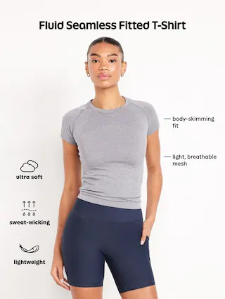 Fluid Seamless Fitted T-Shirt | Old Navy (US)