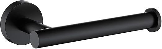 TASTOS Matte Black Toilet Paper Holder SUS304 Stainless Steel, Modern Round Tissue Roll Holders W... | Amazon (US)