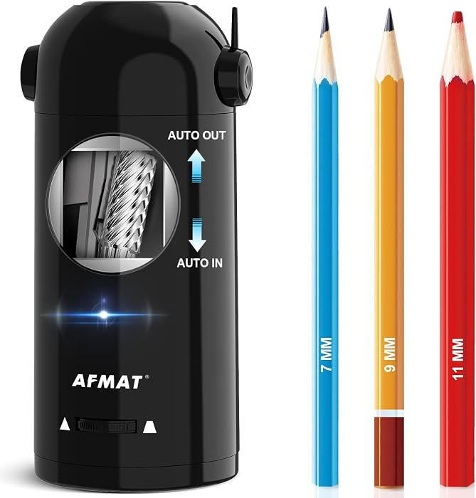 AFMAT Electric Pencil Sharpener, Fully Automatic Pencil Sharpener for Classroom, Robot Sharpeners... | Amazon (US)