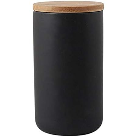 Ceramic Food Storage Jar Canister Modern Design Food Canisters with Airtight Seal Bamboo Lid, Loo... | Amazon (US)