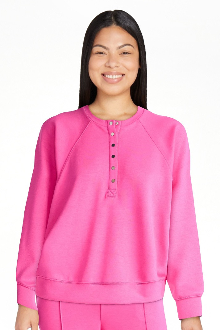 Scoop Women’s New Scubaknit Raglan Henley Top, Sizes XS-XXL | Walmart (US)