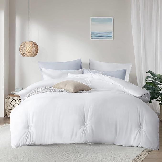 RUIKASI Fluffy Duvet Insert King - Soft Lightweight Bedding Comforter King Size White for All Sea... | Amazon (US)