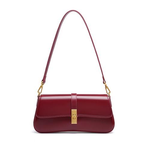 Shoulder Bag for Women, Leather Crossbody Bag with Adjustable Strap(Burg) | Amazon (US)