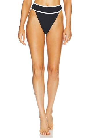 L'Academie by Marianna Jolie High Waist Bottom in Black & White from Revolve.com | Revolve Clothing (Global)