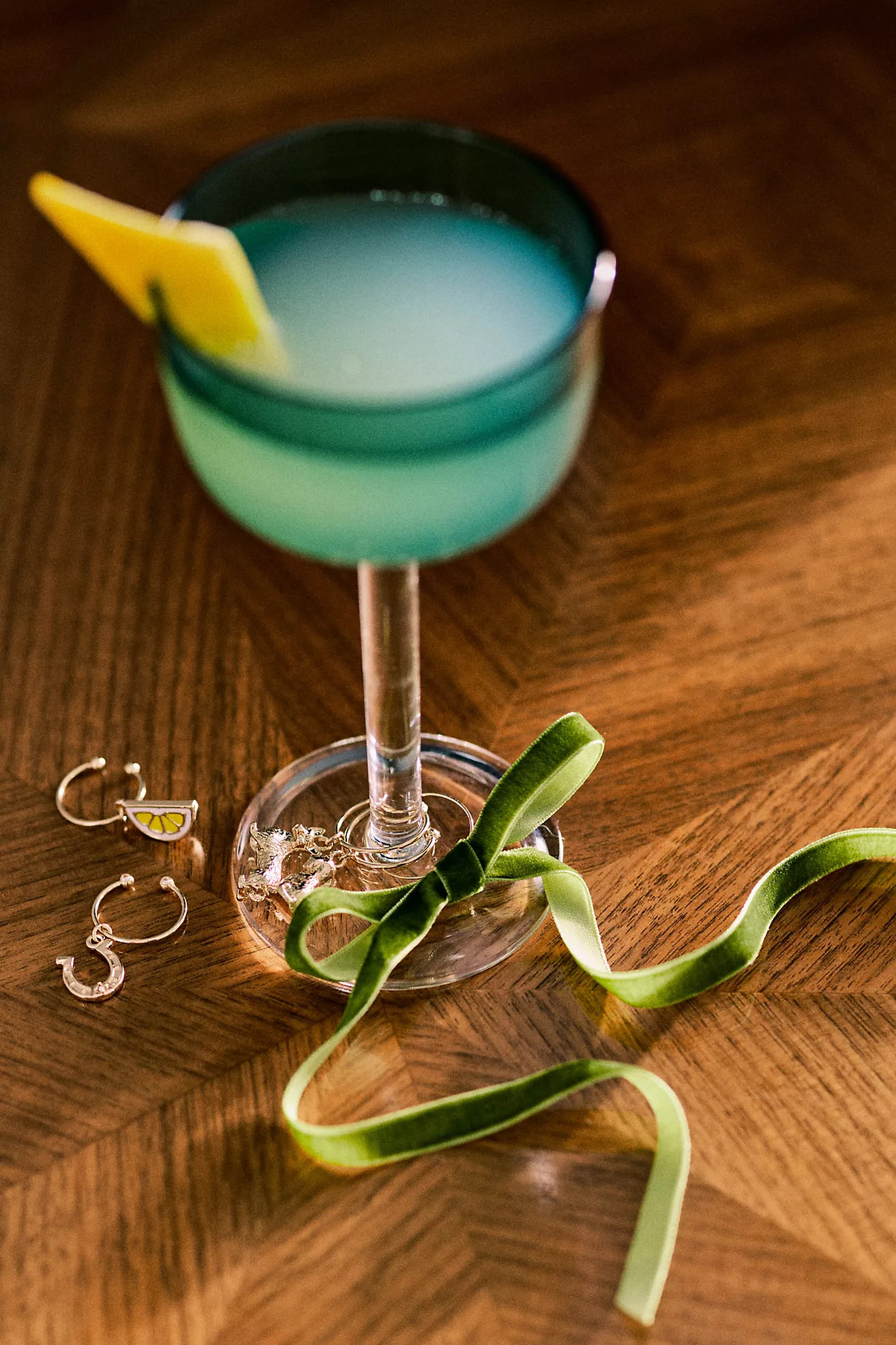 Velvet Bow Wine Charms, Set of 6 | Anthropologie (US)