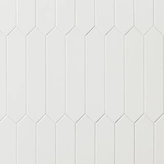 Ivy Hill Tile Axis White 2.6 in. x 13 in. Polished Picket Ceramic Wall Tile Sample EXT3RD104898 -... | The Home Depot