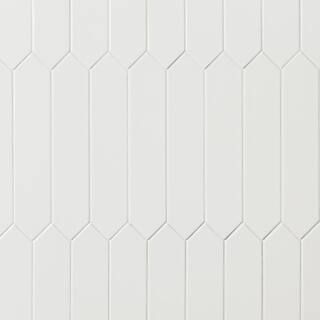 Ivy Hill Tile Axis White 2.6 in. x 13 in. Polished Picket Ceramic Wall Tile Sample EXT3RD104898 -... | The Home Depot
