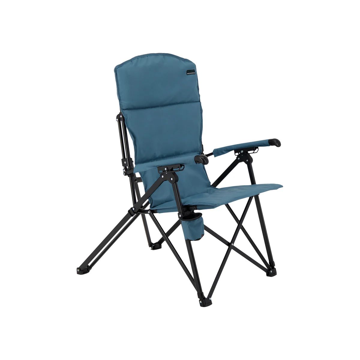 Woods Siesta Folding Reclining Padded Camping Chair - Blue | Woods