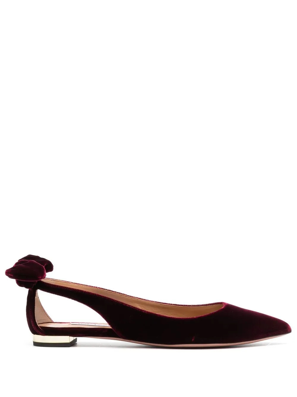 Aquazzura Bow Tie Ballerina Shoes - Farfetch | Farfetch Global