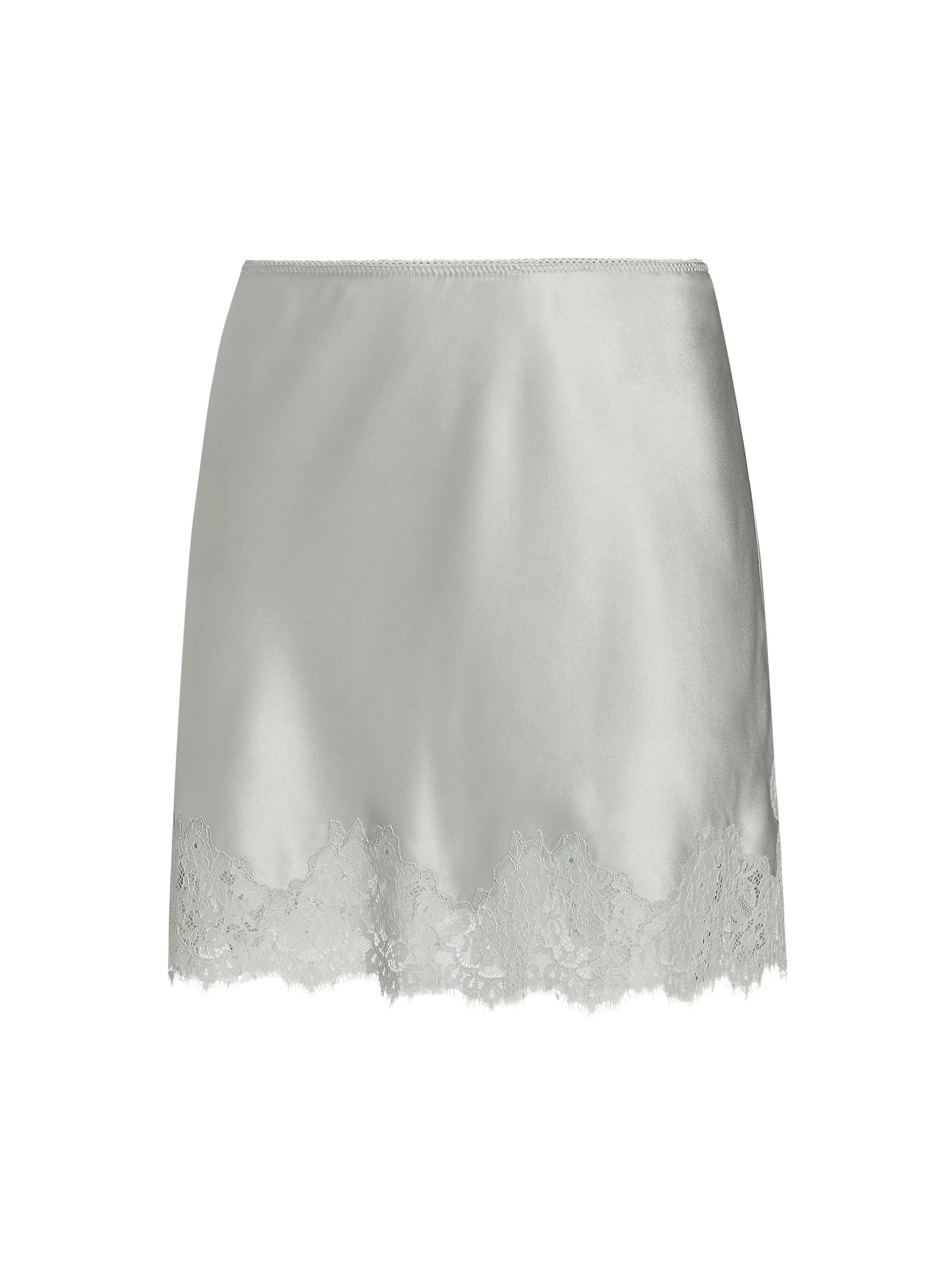 DÔEN Giulietta Lace-Trim Silk Miniskirt | Saks Fifth Avenue | Saks Fifth Avenue