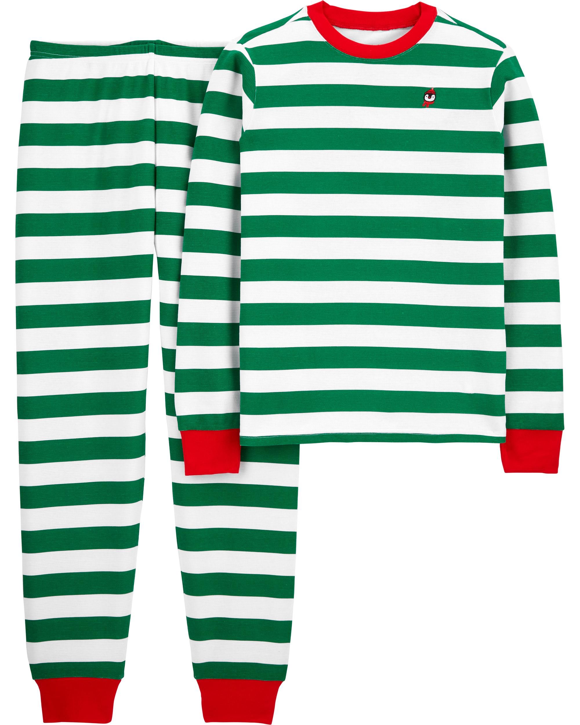 2-Piece Adult Unisex Christmas Thermal PJs | Carter's