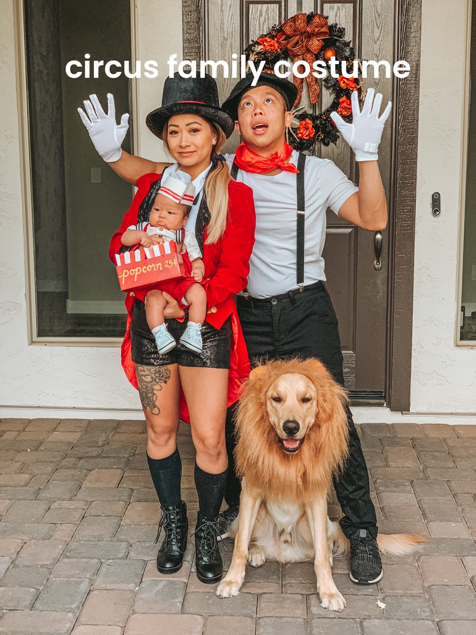 Step right up—our circus family costume was equal parts chaos and cuteness! We had a strongman, a ringmaster, a clown, and our dog as the lion. I kept it simple with a fun performer look. Linking all the pieces that brought the show to life 🎪🦁✨

#LTKFamily #LTKBaby #LTKSeasonal