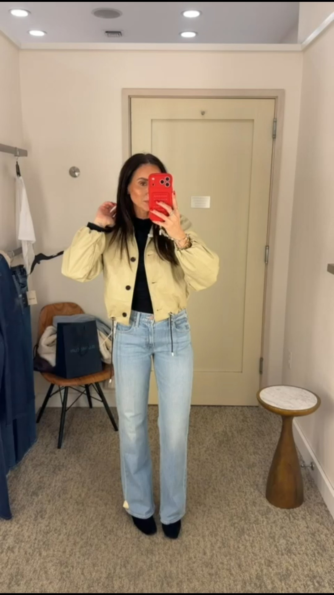 Faux Leather jacket, cropped jacket, MOTHER jeans, casual chic style, annabrstyle.

#LTKFindsUnder100 #LTKOver40