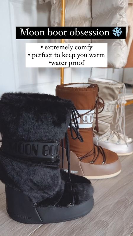 My Moon boot obsession is real 
Extremely comfy, water Proof and stylish 
Runs tts 
The perfect winter / snow boot 

#LTKGiftGuide #LTKtravel #LTKHoliday