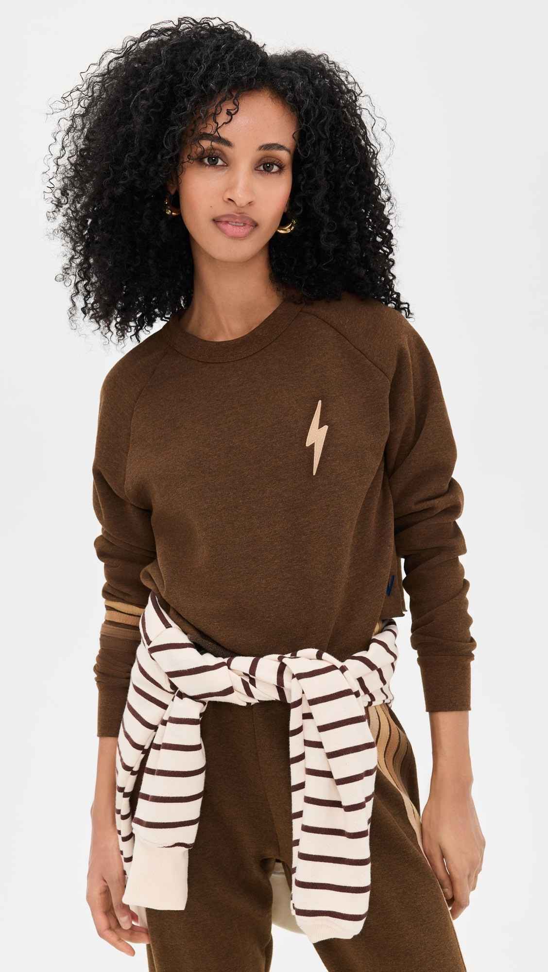 Bolt Rugby Stitch Cropped Crew Sweatshirt | Shopbop