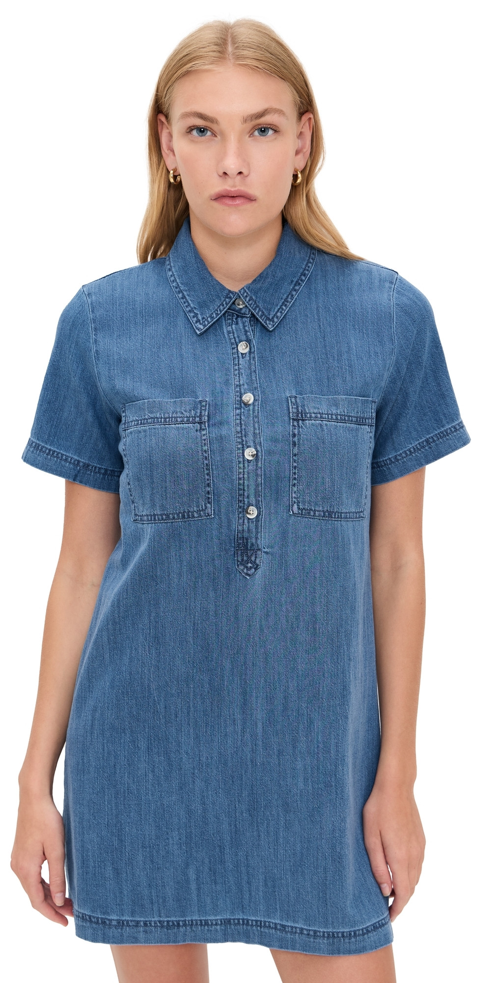 Z Supply Authentic Denim Mini Dress Medium Indigo S | Shopbop