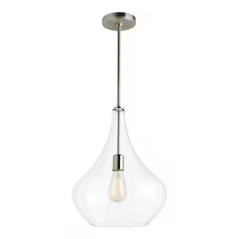 Generation Lighting Mora Brushed Nickel Transitional Clear Glass Bell Hanging Kitchen Island Ligh... | Lowe's
