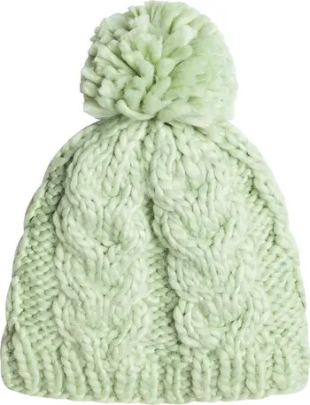 Winter Cable Knit Pompom BeanieRoxy | Nordstrom