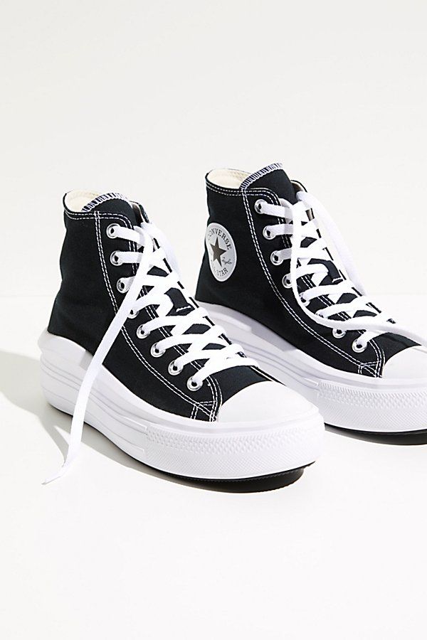 Chuck Taylor All Star Move Platform Sneakers by Converse at Free People, Black / Natural Ivory / Whi | Free People (UK)