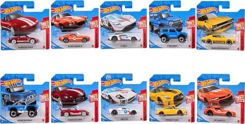Hot Wheels Toy Cars or Trucks 10-Pack, Amazon Set of 10 1:64 Scale Vehicles for Kids & Collectors (Styles May Vary) | Amazon (US)