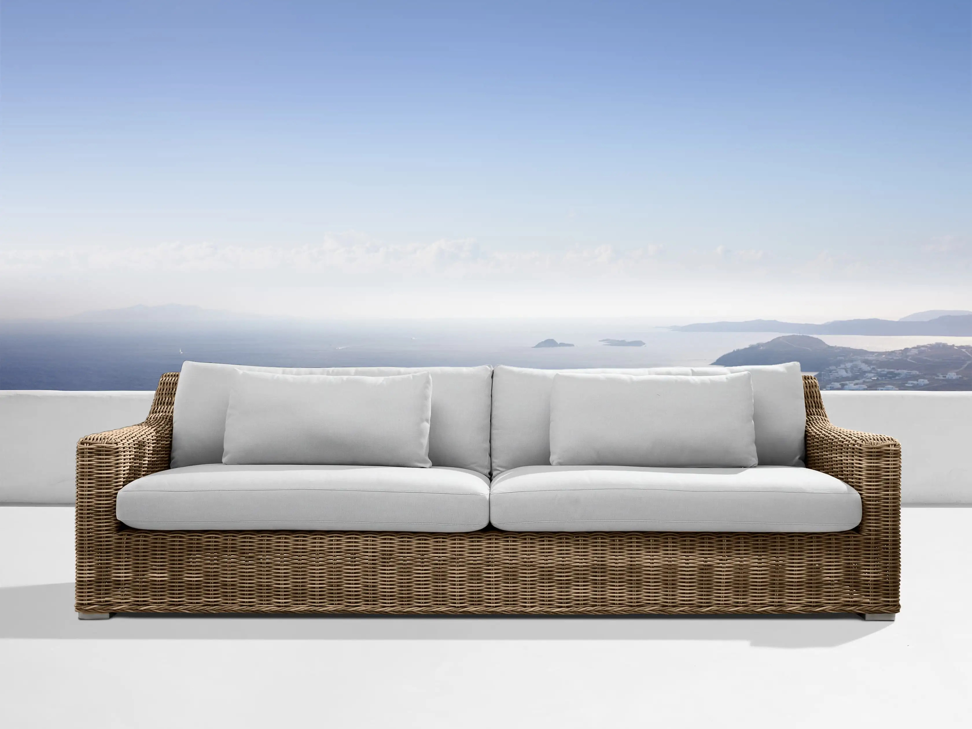 Montauk Outdoor Sofa in Weathered Natural | Arhaus
