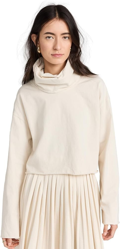 Les Tien Women's Coreena Cropped Cowl Neck Top | Amazon (US)