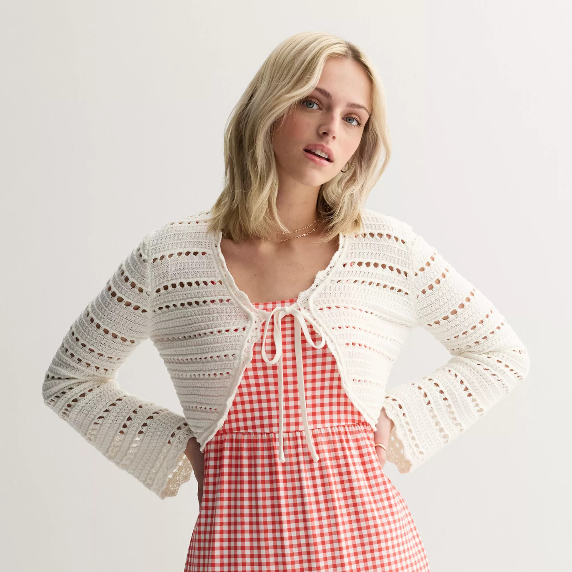 Juniors' SO® Tie Front Cardigan | Kohl's