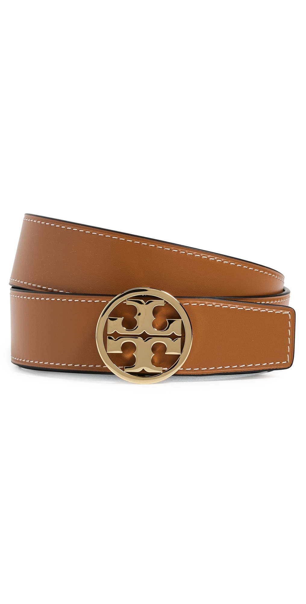 Tory Burch Miller Smooth Reversible Belt 1.5 Black/Whiskey/Gold XS | Shopbop