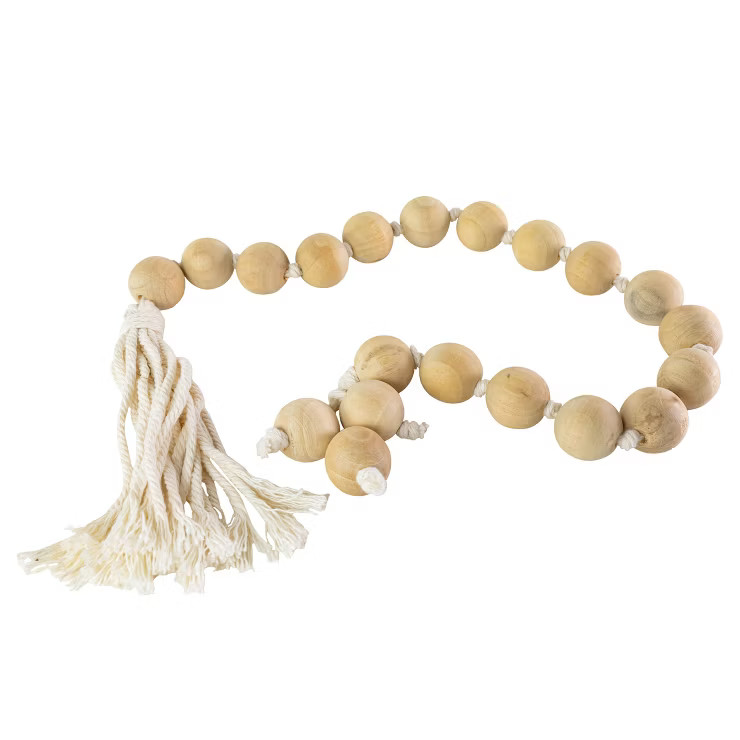 Knot and Bead Tassel Wood & Cotton - Foreside Home & Garden | Target