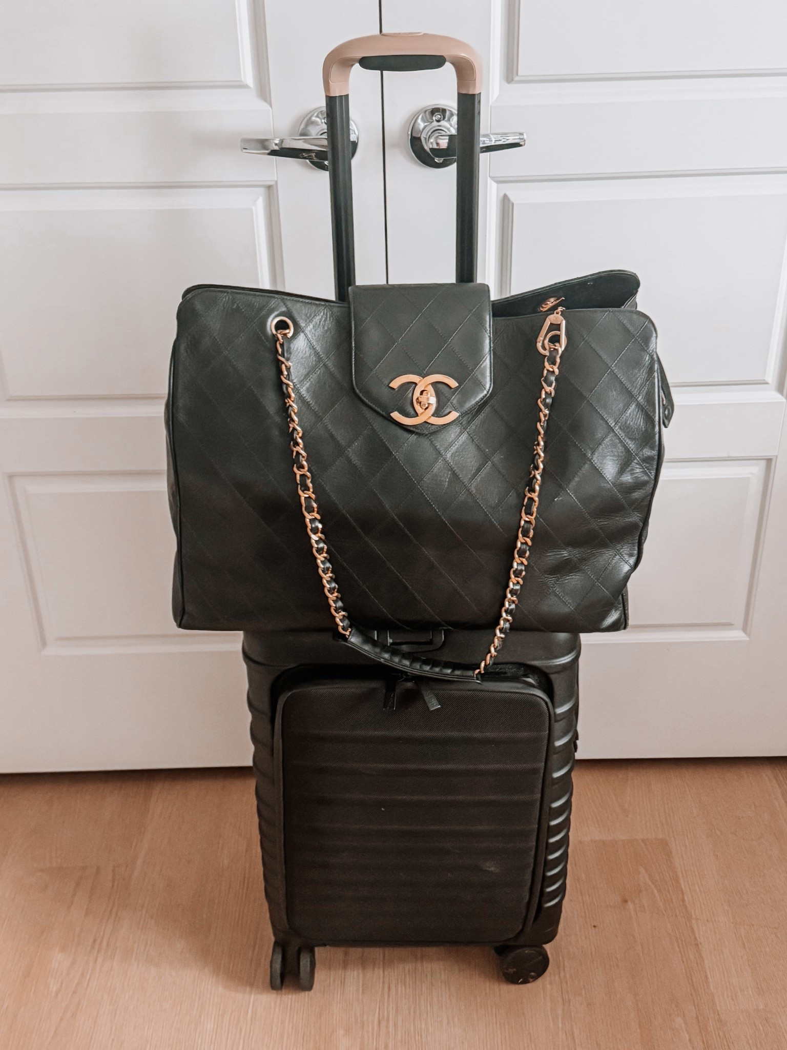 My favourite travel duo 🖤 Vintage Chanel weekender XXL & Brie Carry On roller ✈️ 


#LTKTravel #LTKSaleAlert