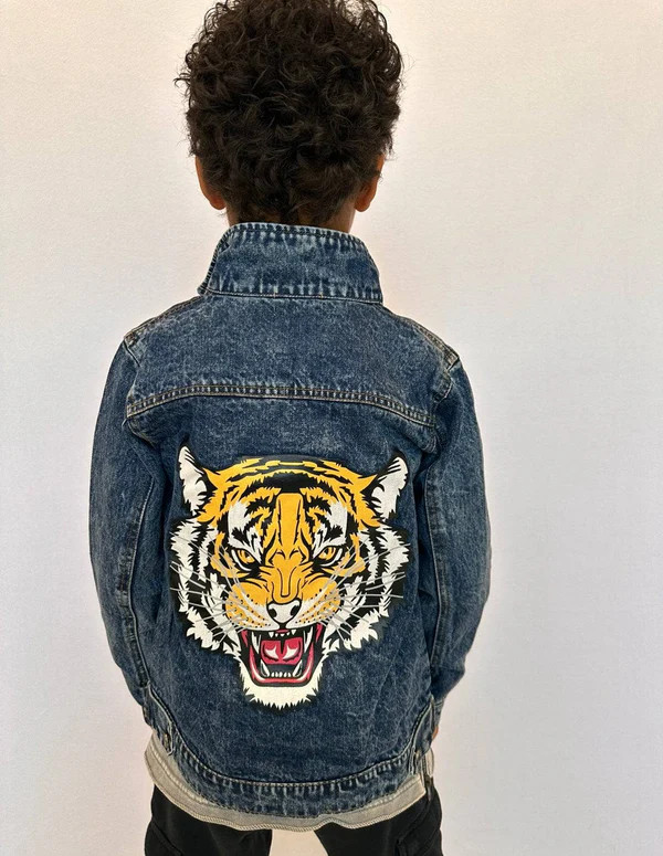 Tiger Art Denim Jacket | Lola + The Boys