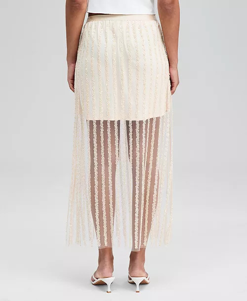 Women's Sequin-Stripe Maxi Skirt, Macy's Exclusive | Macy's