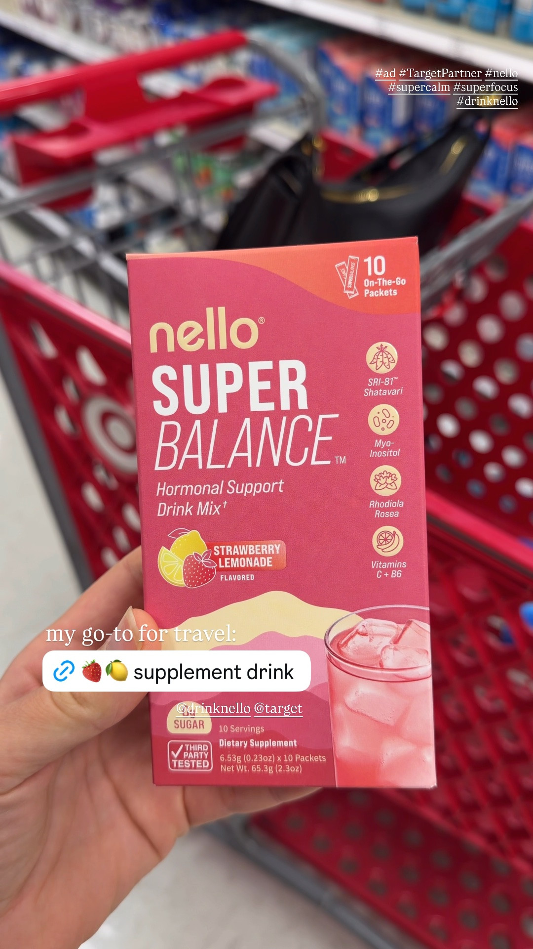 #ad @Nello is a science-backed supplement for everyday wellness — supporting calm, focus, sleep, or mood balance! Just mix into your water or tea for an easy way to improve your daily routine! Available at @Target! #TargetPartner #nello #supercalm #superfocus #drinknello
@shop.ltk #liketkit

#LTKootd #LTKfitnessgoals #LTKmomlife