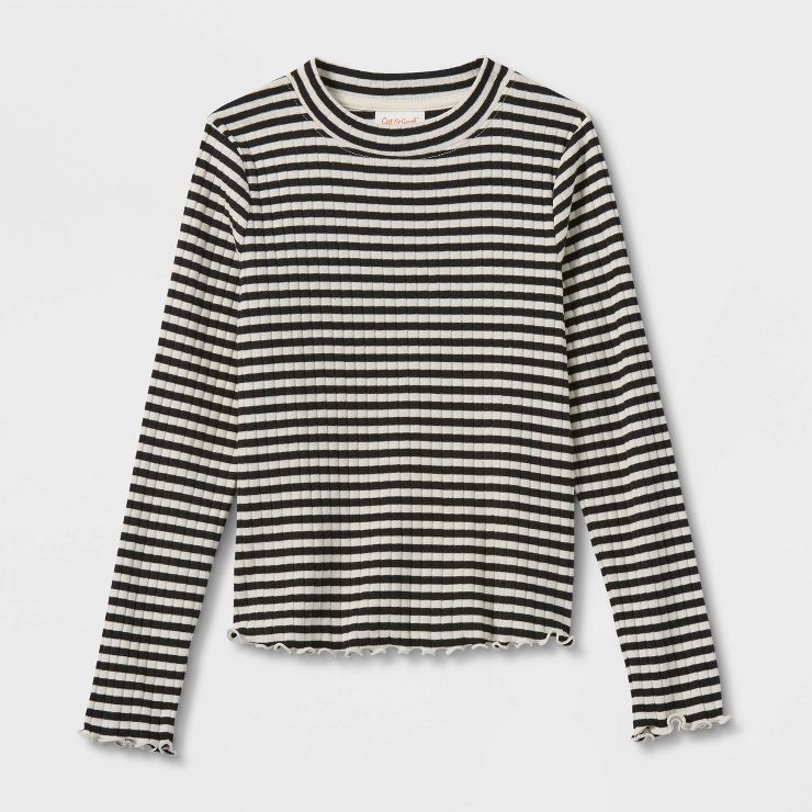Girls' Long Sleeve Rib T-Shirt - Cat & Jack™ | Target