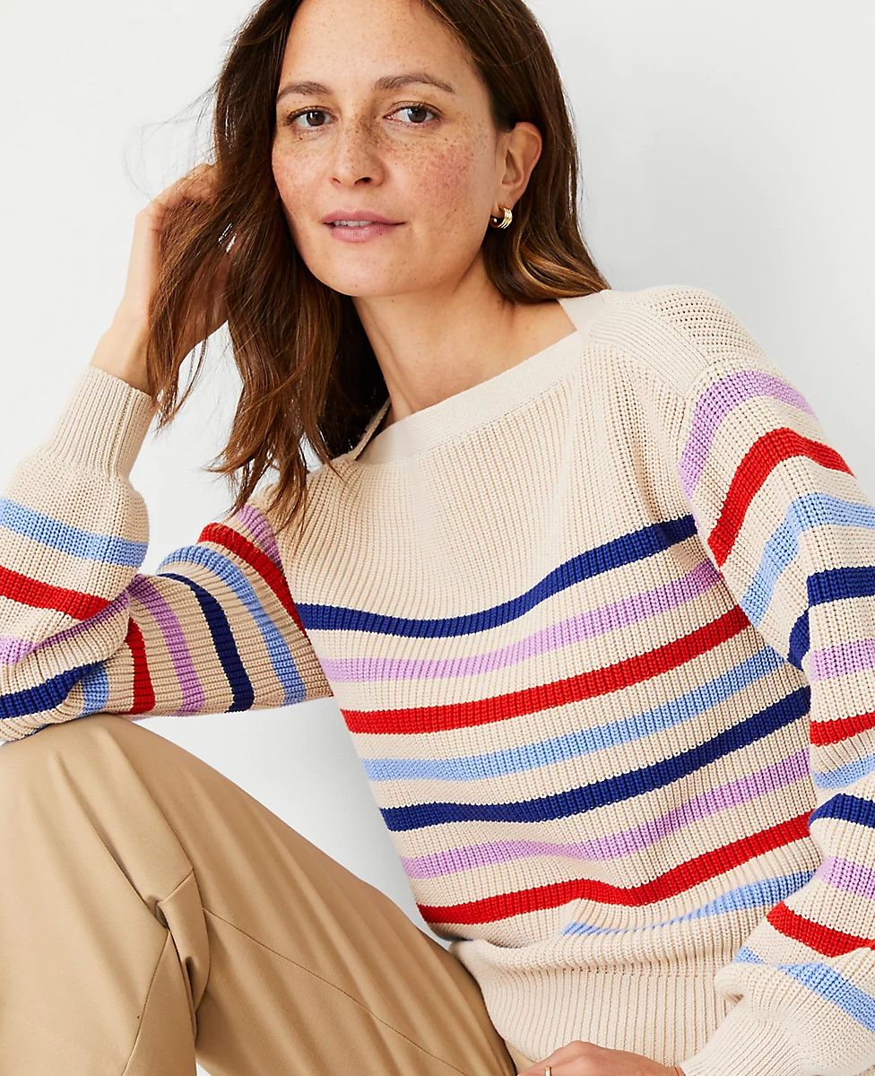 Striped Boatneck Sweater | Ann Taylor (US)