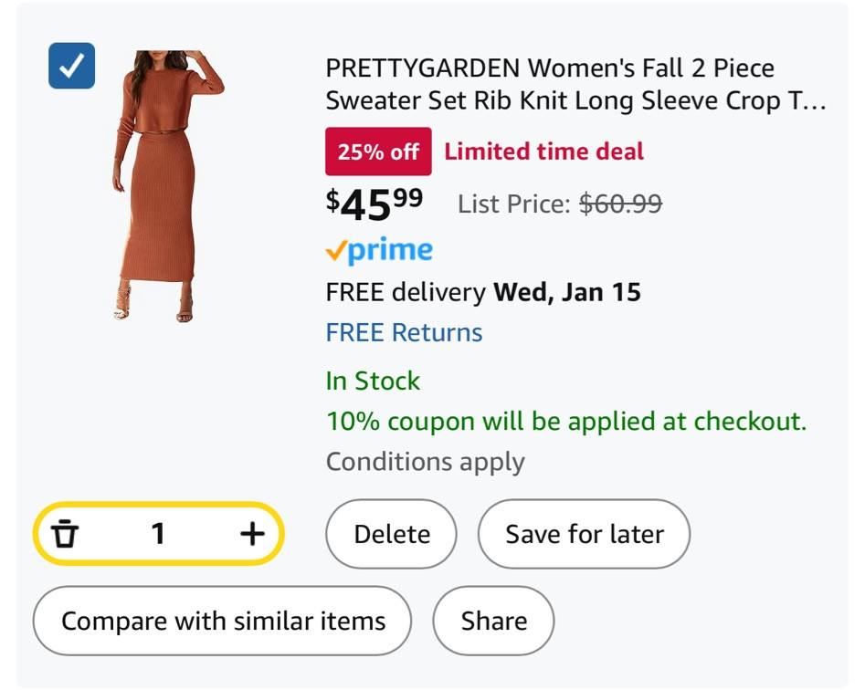 This two-piece set on Amazon is just too cute. 25% off plus another 10% coupon to clip at checkout.  

#LTKStyleTip #LTKFindsUnder50 #LTKSaleAlert