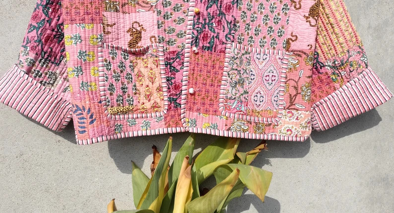 Indian Handmade Patch Work Vintage Quilted Jacket ,coats ,new Style, Boho, Cotton Jacket Short Bl... | Etsy (UK)