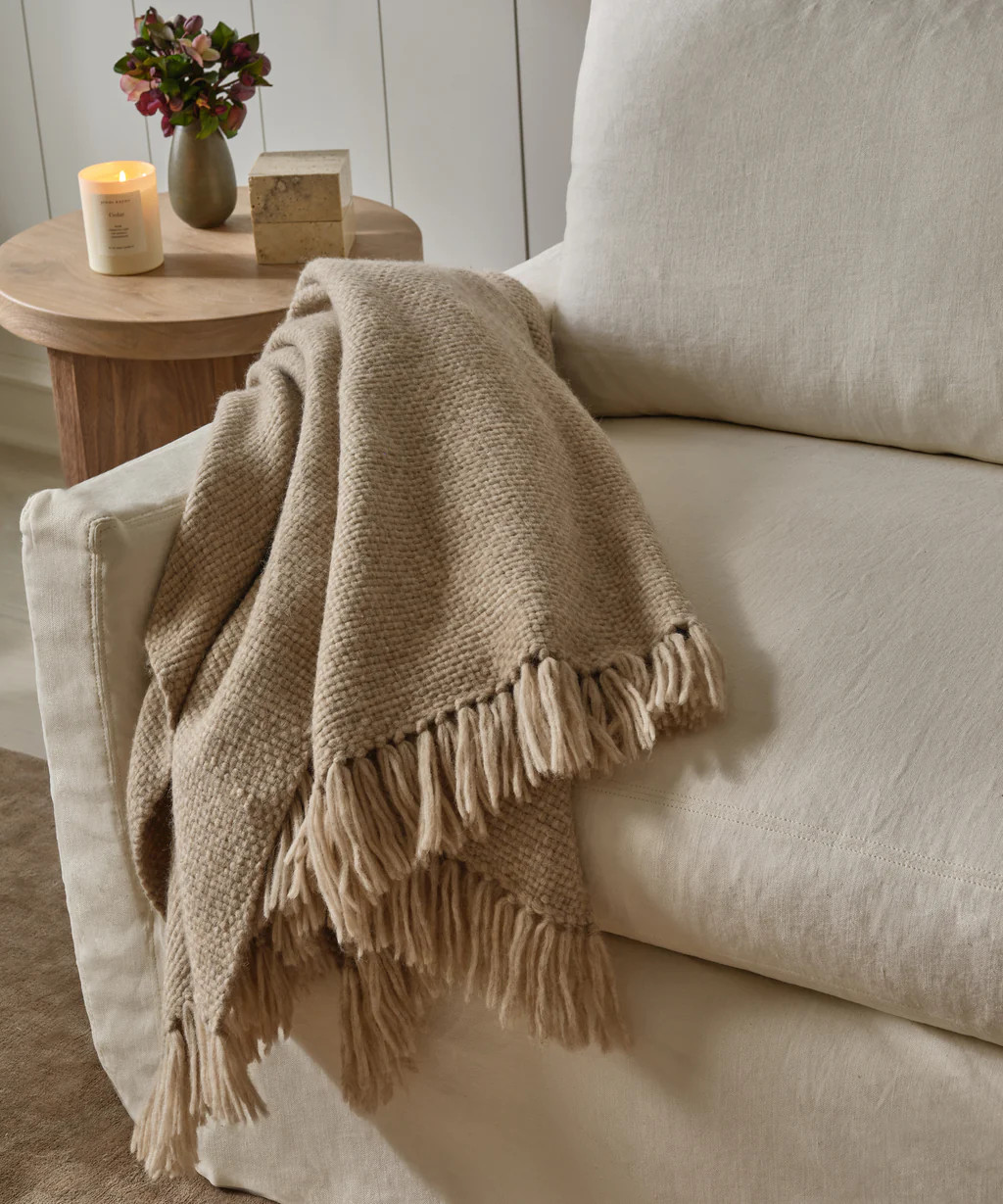 Alpaca Basketweave Throw | Jenni Kayne