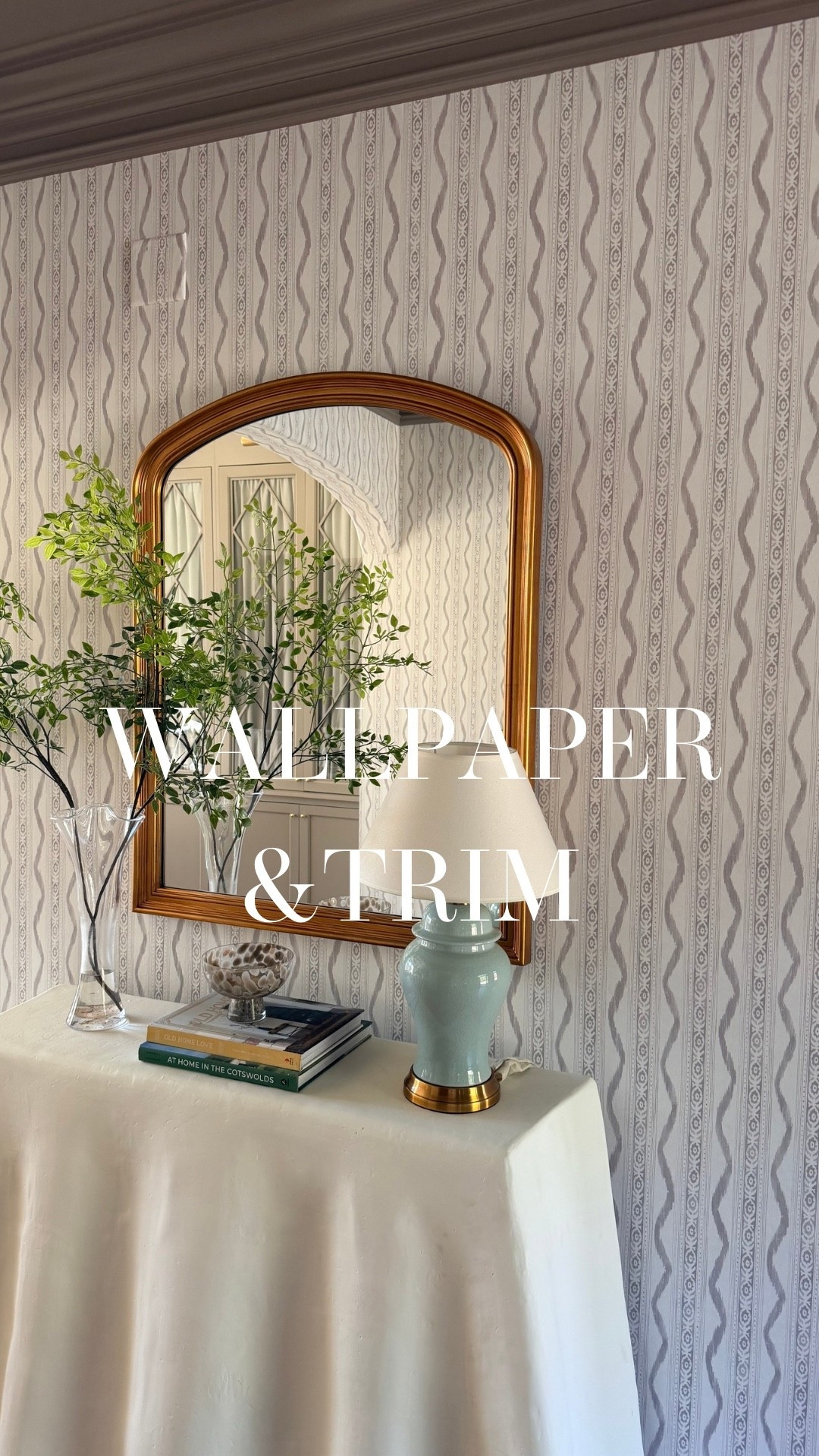 1 - faux grasscloth peel & stick in color “Whisper Blue” with trim color “Overcast” by c2 paint

2 - faux grasscloth peel & stick in color “Wheat” with trim color Westhighland White

3 - Jaipur Minty with trim Pure White

4 - Thibaut Katsura Lavendar with trim color Brittany Blue

5 - Erin Gates Rhys Stone with trim color Charleston Gray 