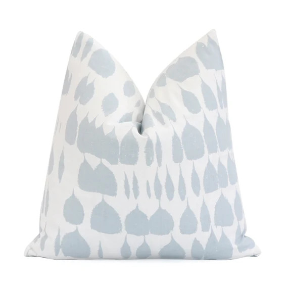 Schumacher Queen of Spain Sky Blue and White Pillow Cover with Zipper, Blue Cushion Sham, Square ... | Etsy (US)