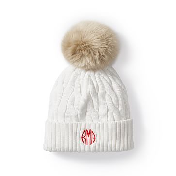 Adult Cable Knit Pom Pom Hat | Mark and Graham | Mark and Graham