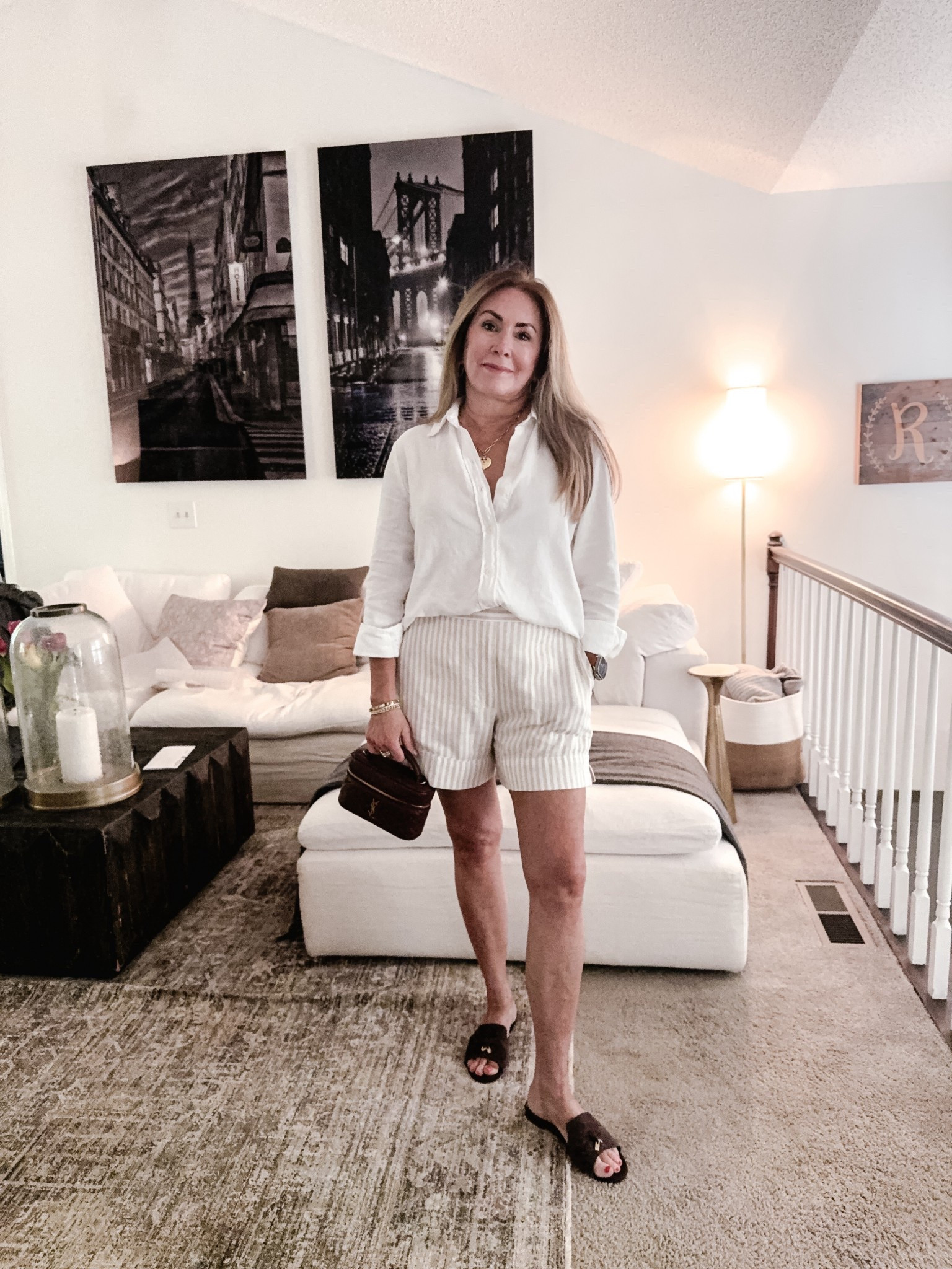 Wearing my go-to summer staples: a breezy linen button-down from Gap Factory paired with tailored linen shorts from Banana Republic Factory. Kept it chic and comfortable with my Amazon Loro Piana-inspired slides and finished the look with my favorite YSL vanity bag for a polished touch.

Easy, elevated, and perfect for a warm evening out ✨



#LTKootd #LTKTravel