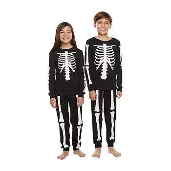Little & Big Kid Unisex Halloween Skeleton 2pc. Pajama Set | JCPenney
