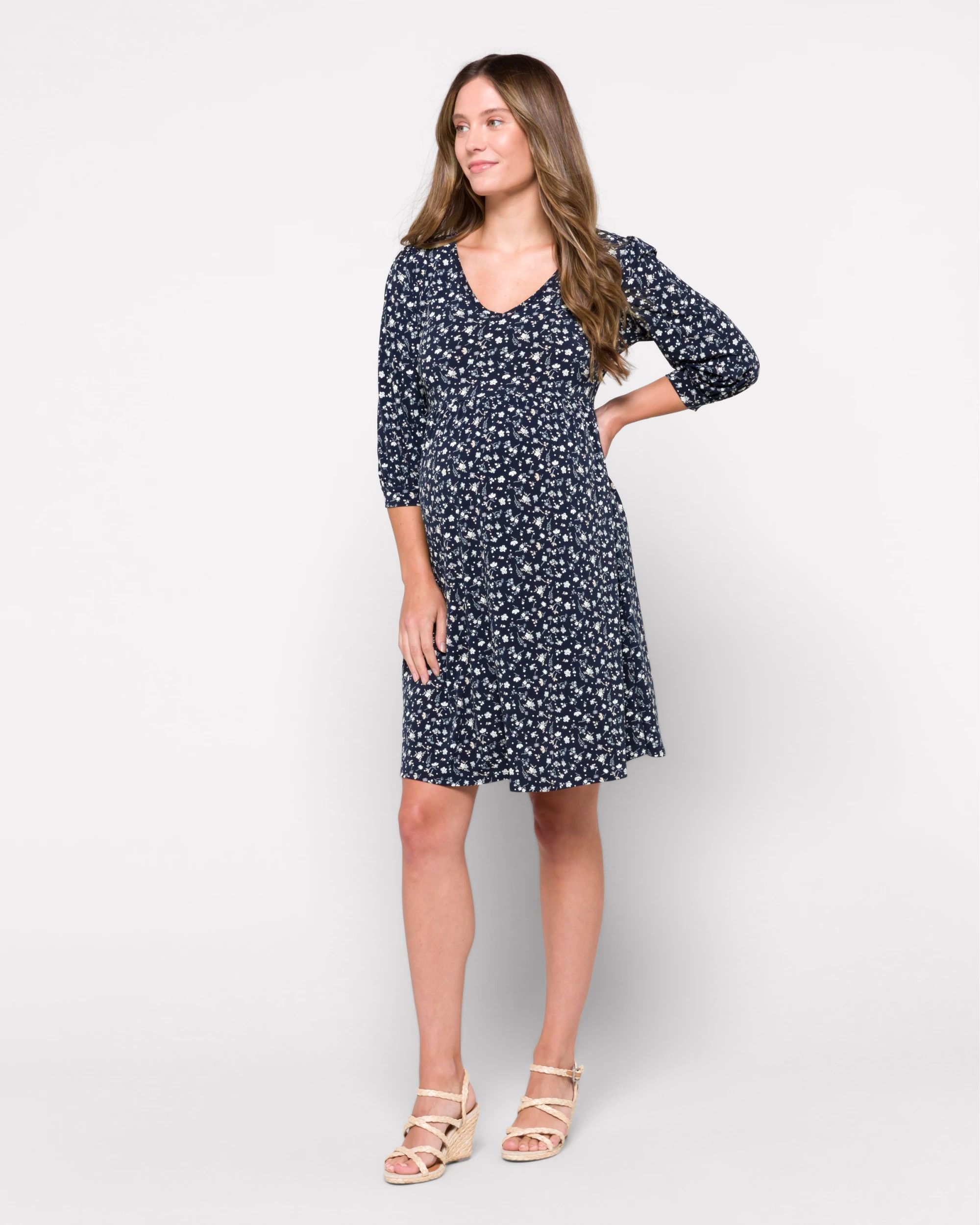 Magdalena Maternity Knit Tiered Dress | Stitch Fix