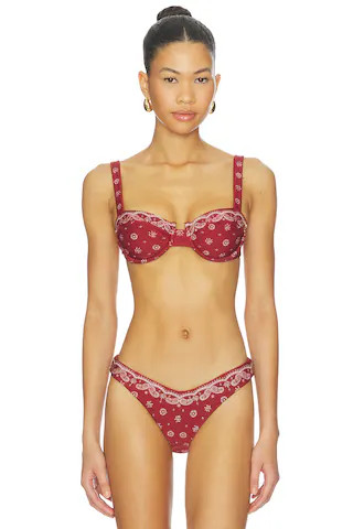 DEVON WINDSOR Lara Bikini Top in Merlot from Revolve.com | Revolve Clothing (Global)