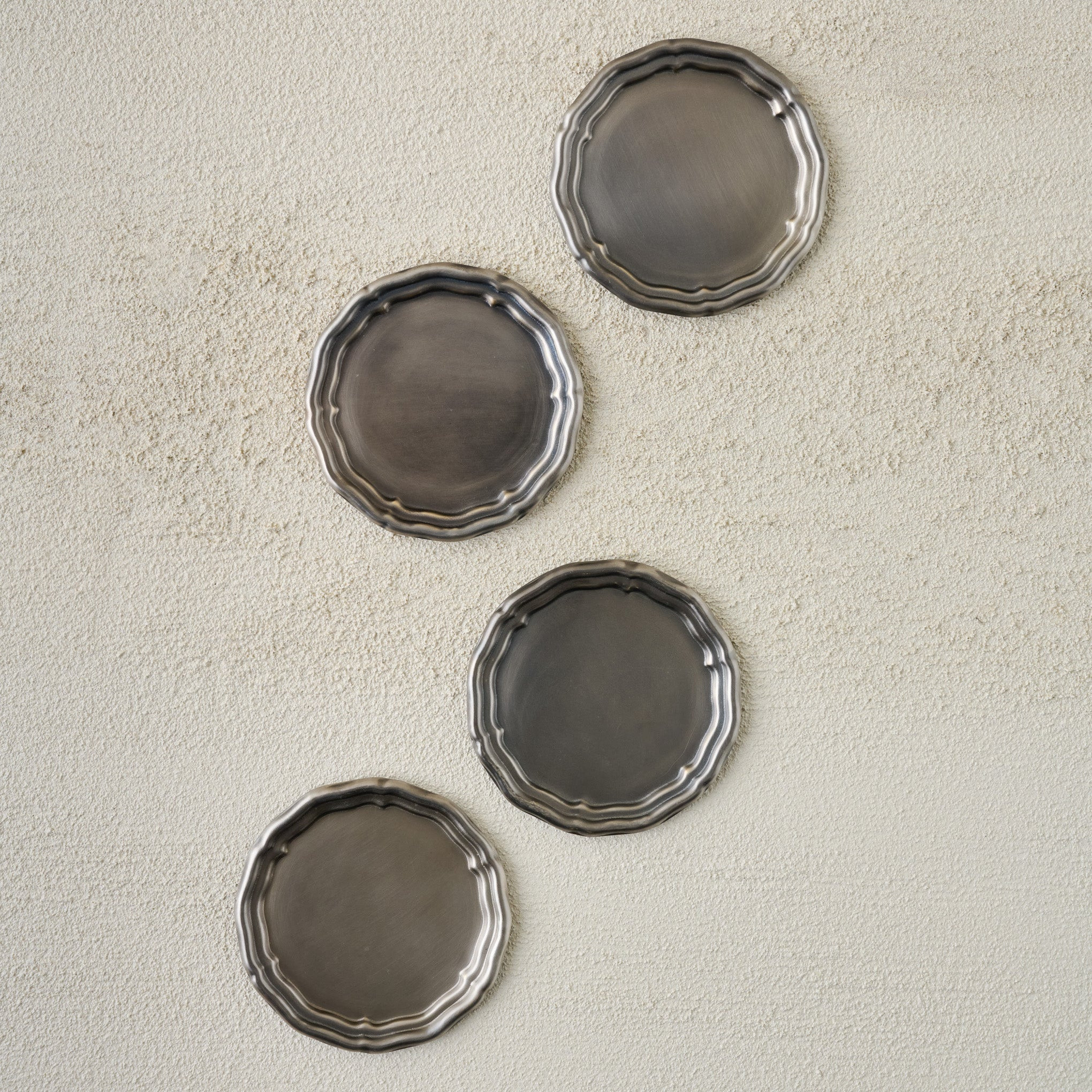 Vintage-Inspired Pewter Coaster Set | Magnolia