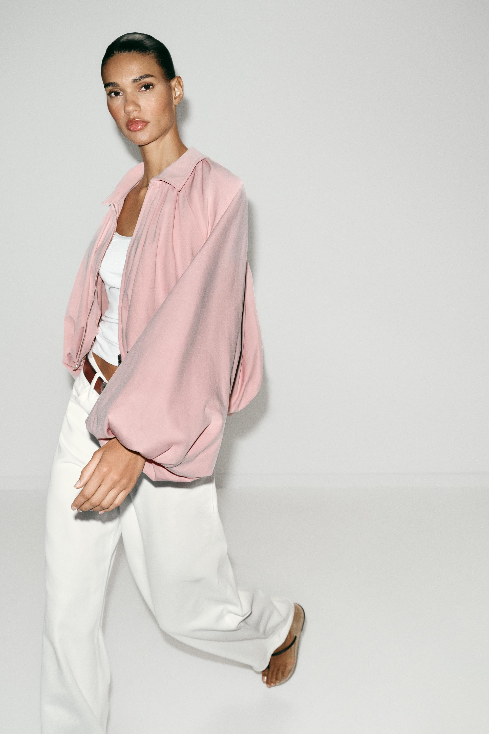 PUFF SLEEVE BOMBER JACKET | Zara US