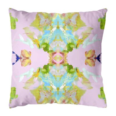 Stained Glass Lavender 22x22 Outdoor Pillow | Laura Park Designs