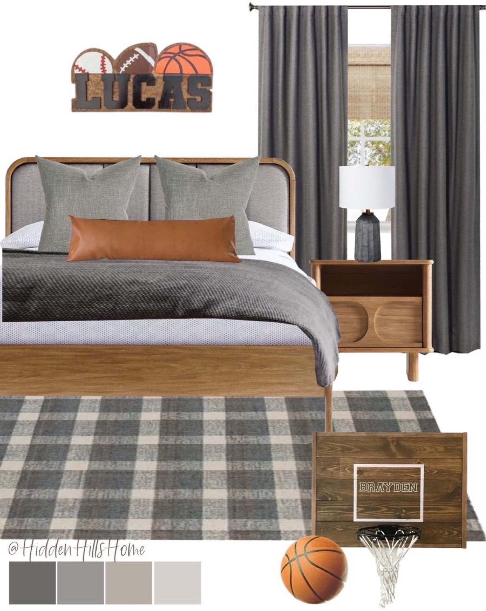 Boys bedroom, teen boys room decor, home decor, boys sports bedroom mood board, teen boy bedroom #boysbedroom

#LTKHome #LTKSaleAlert #LTKKids